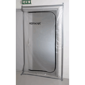 Støvdør med glidelås 1,2 m x 2,3 m