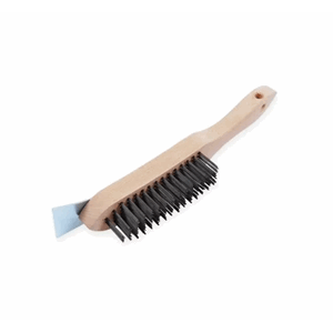 Stålbørste med skrape  6 rader