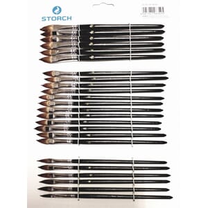 Kart autolakkpensler 24 stk. str. 6 - 8 - 10