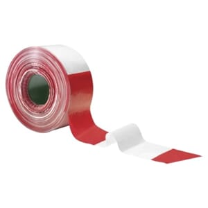 Sperrebånd rød - hvit 500 m.