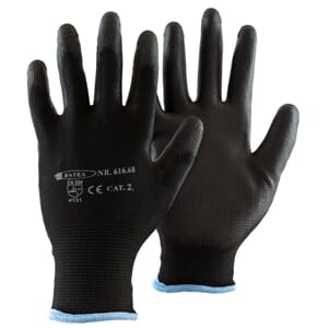 Mekanikerhansker Polyesterhanske med tynt pu belegg NR8 / M