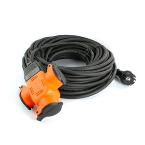 Skjøteledning jordet 25 m 3 veis IP44 3x2.5 mm²