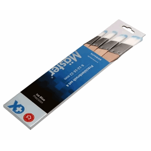 Strekpensel skrå Topp syntet Sett 4-pk